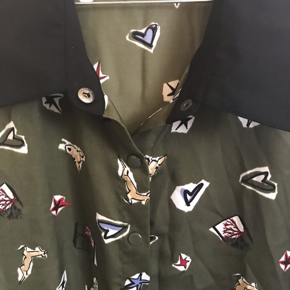 Cute Button Up Patterned Top - Picture 2 of 3